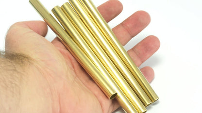 Raw brass tubes 9x125mm (hole 7.5mm) 1956