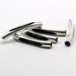 Silver plated Brass Curved Tube 15 Pcs 7x50mm (hole 6,4mm) E507C OZ1847