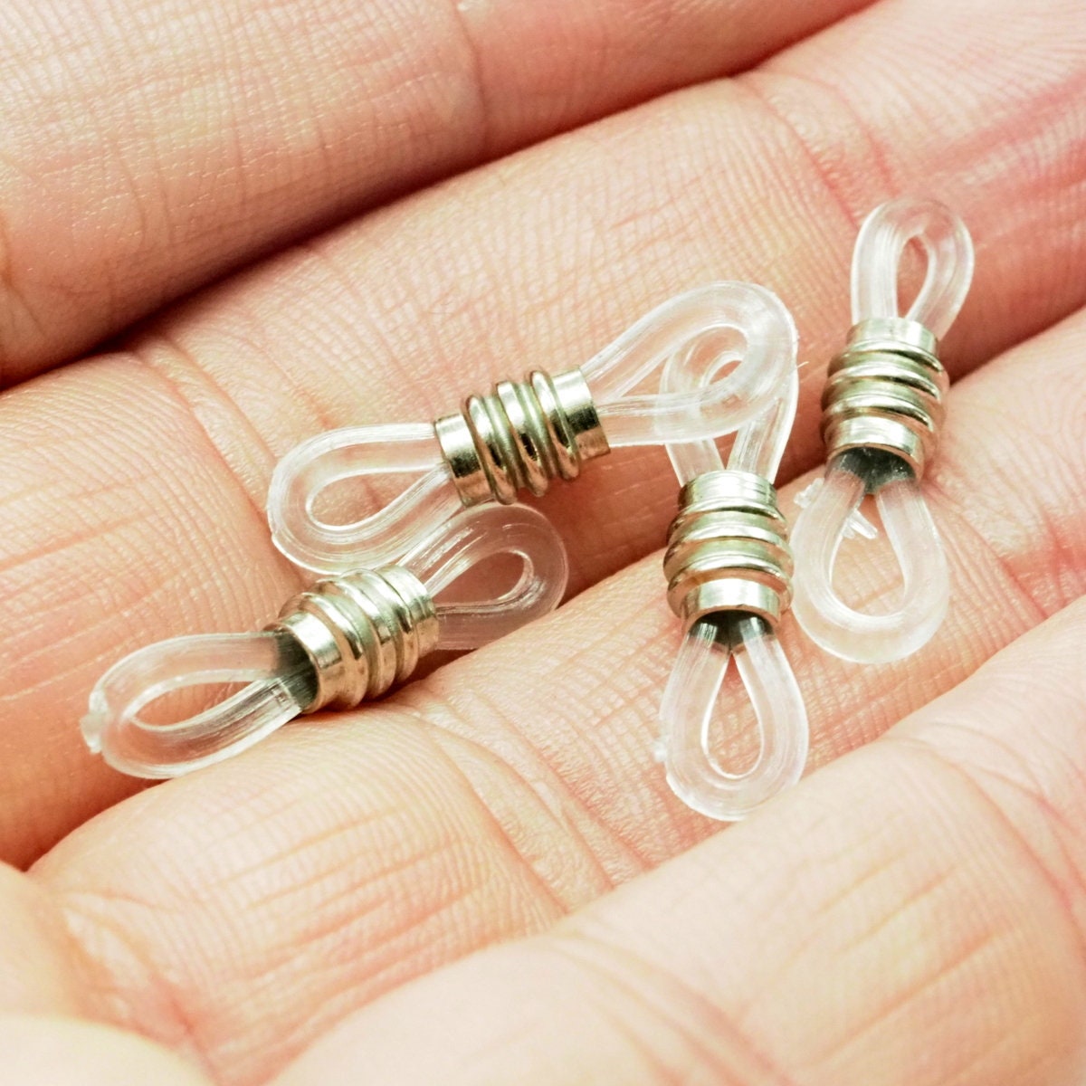 Rubber Glasses Chain Holders - Replacement Loops for Glasses Chains - Four Spare Glasses Chain Ends - Rubber Spectacle Holder Ends 395