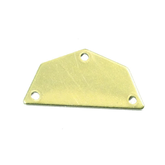 Semi octagonal 32x16mm 0.8mm Thickness 3 hole Raw brass stamping blanks 1983R-250