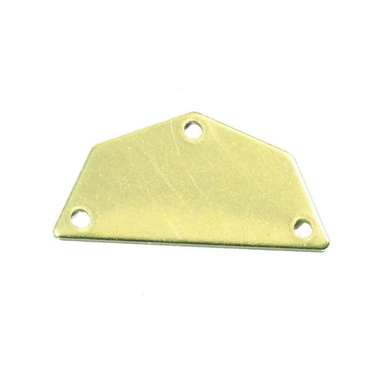 Semi octagonal 40x20mm 0.8mm Thickness 3 hole Raw brass stamping blanks 1984R-400
