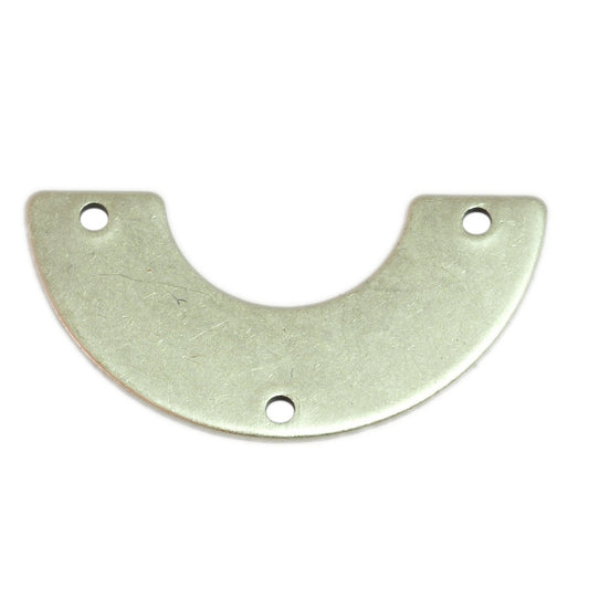Ushape semi circle 30x15x0.8mm silver plated brass SCS 167 3 holes