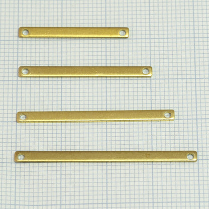 Raw Brass Long Bars 2.5mm 35mm (1.2mm 17 gauge hole) charms ,findings 1947-35-58 tmlp