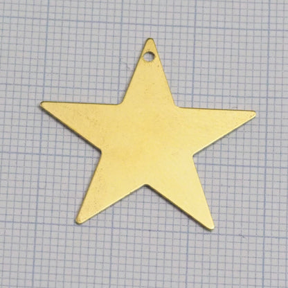 raw brass star charms pendant 29x27.5mm thickness: 0.8mm 1 hole 3998