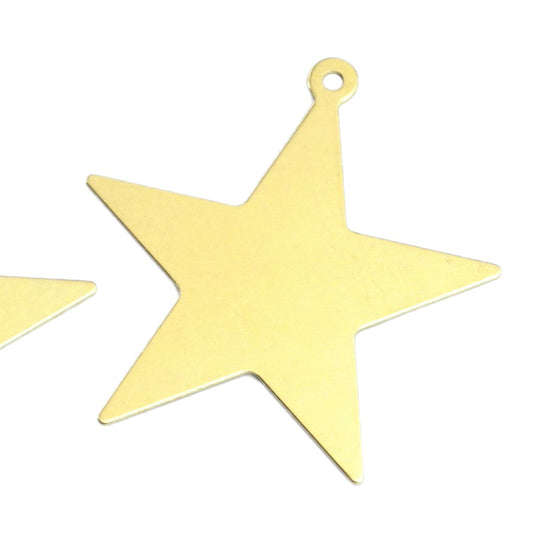 raw brass star charms pendant 1 loop 29x30mm thickness: 0.5mm 2012-120