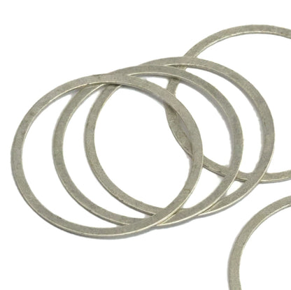 Circle Links, Seamless Ring Circle Connectors for Jewelry Making Antique Silver plated brass 28mm ring , 451-56