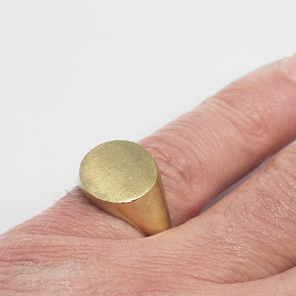 Ring Adjustable ring size 7.5US raw brass with 13mm base setting 1614