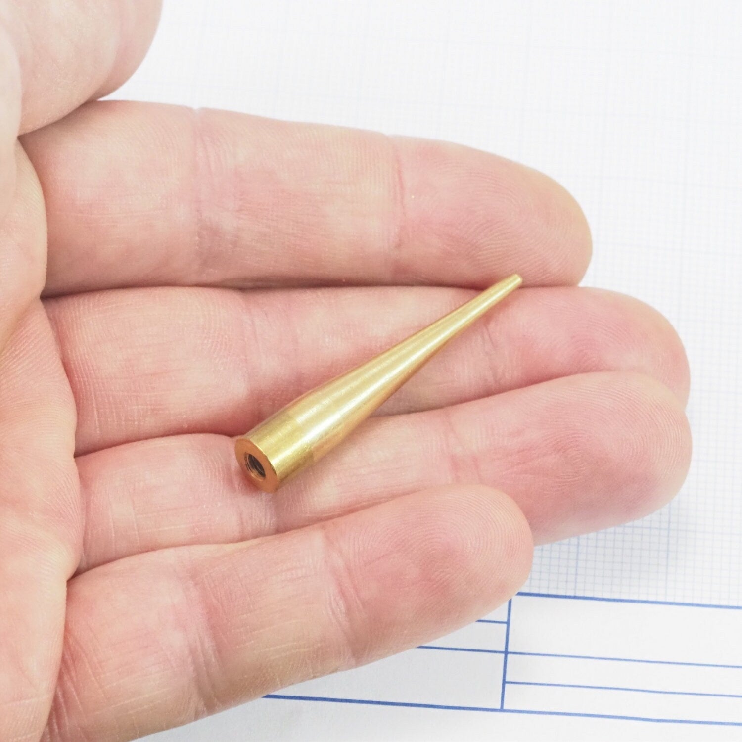 Raw brass long spike studs 7x39mm 9/32"x1 9/16" 1086
