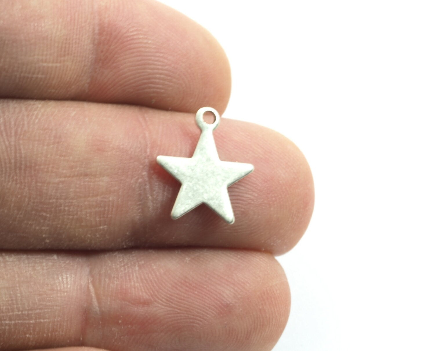 star charms Silver plated brass pendant 14x12mm thickness: 0.8mm 1 loop 2010-45 tmlp