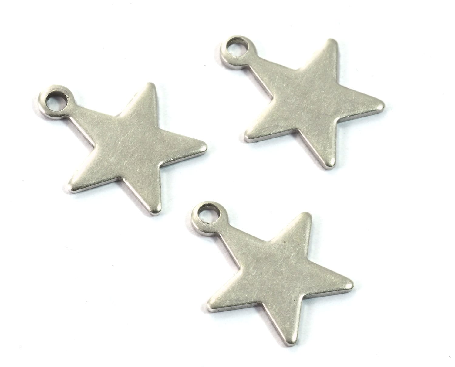 star charms Silver plated brass pendant 14x12mm thickness: 0.8mm 1 loop 2010-45 tmlp