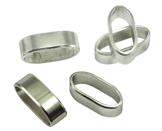 leather, ribbon ,cord ,slider , 18x7.5x6mm Silver brass spacer hole 16x6mm bab 2095-1870