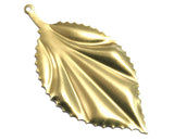 leaf shape Raw brass 59x30mm (0.5mm thickness) 1 Loop (1.83mm hole) finding charm necklace pendant 2098-350