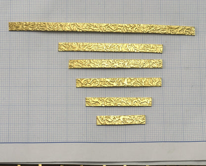 Rectangle tag textured bar W 5 L 25 35 45 50 100mm thickness 0.9mm raw brass charms findings pendants earring necklace 2104-280