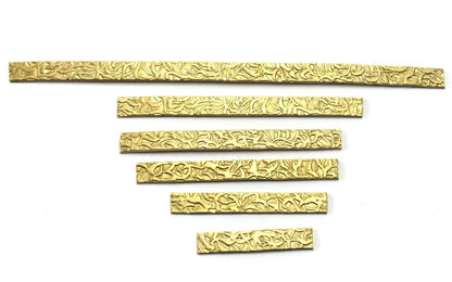 Rectangle tag textured bar W 5 L 25 35 45 50 100mm thickness 0.9mm raw brass charms findings pendants earring necklace 2104-280