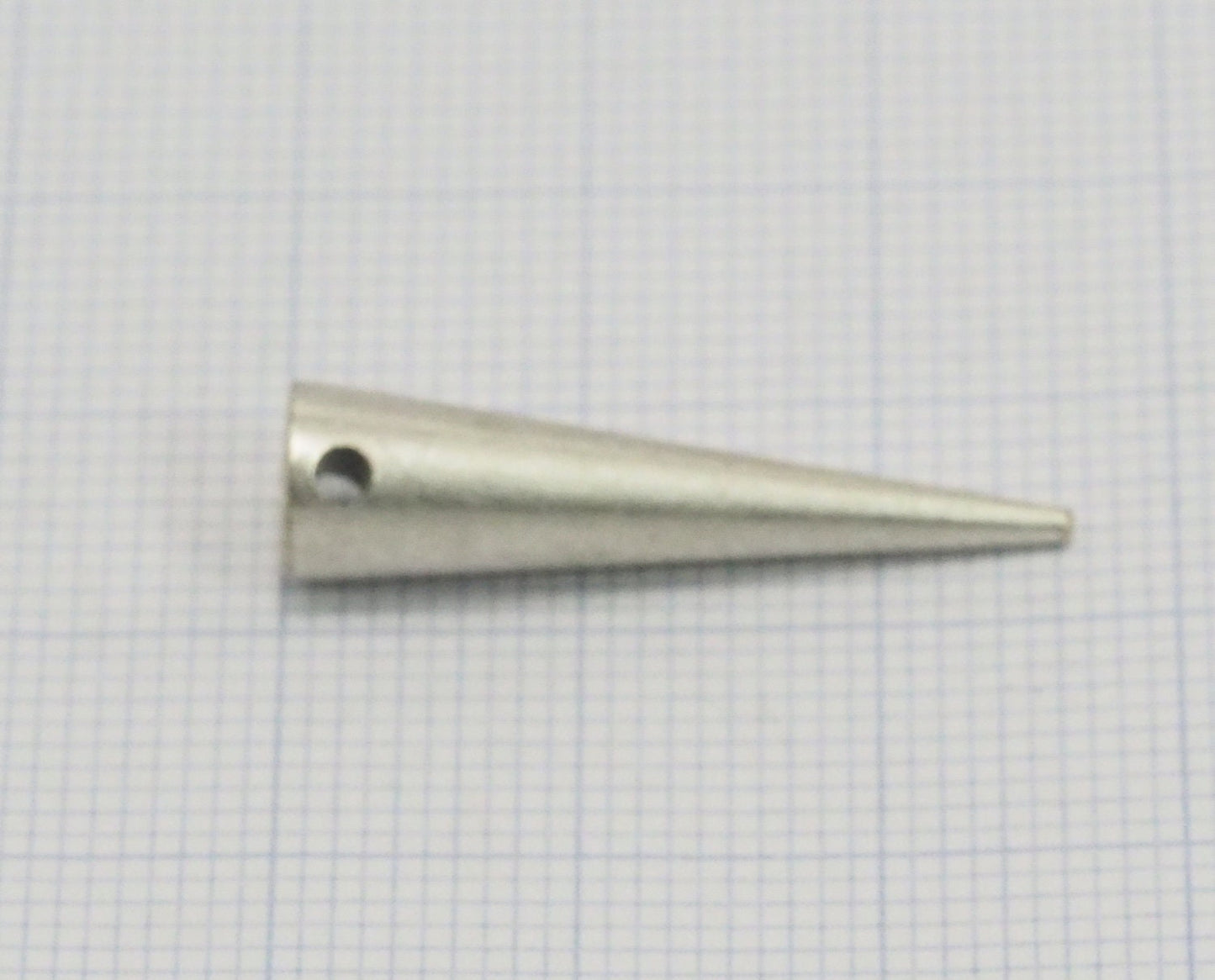 long spike 7x27mm 9/32"x1 1/16" Antique Silver plated brass finding spacer industrial design (2mm 5/64" 13 gauge hole ) pendulum 1135