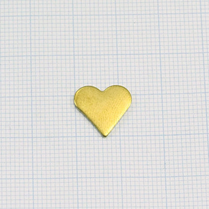 Heart 13mm Raw brass stampings 1969R-90