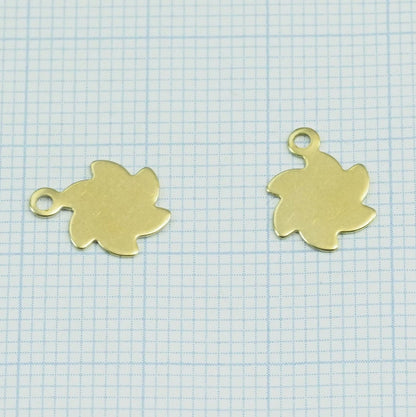 Flower Saw 12x9mm Raw brass charms findings 1972R-20