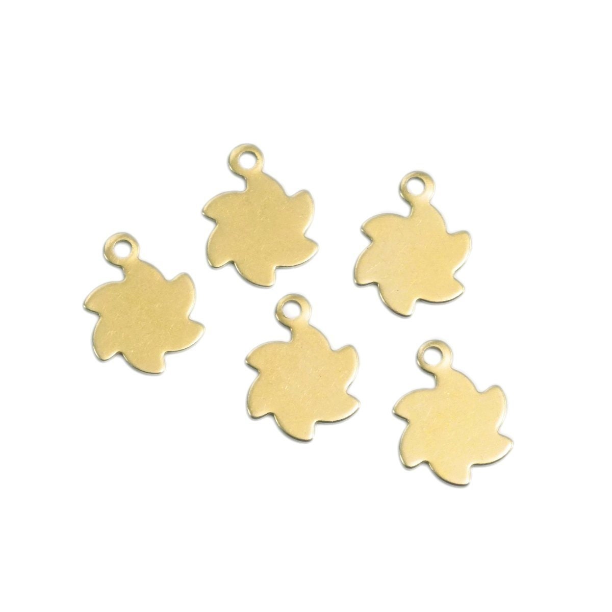 Flower Saw 12x9mm Raw brass charms findings 1972R-20