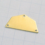 Semi octagonal 32x16mm 0.8mm Thickness 3 hole Raw brass stamping blanks 1983R-250