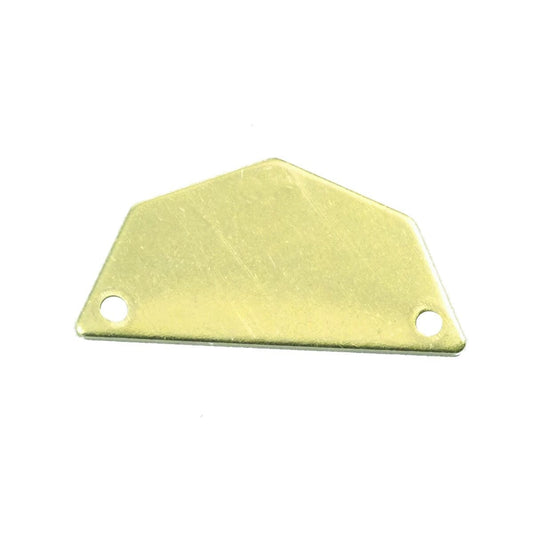 Semi octagonal 40x20mm 0.8mm Thickness 2 hole Raw brass stamping blanks 1984R-400