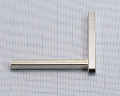 Square Tube Antique silver plated Brass 5x50mm (hole 3,6mm) Findings 1765