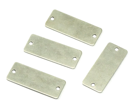 Rectangle tag 2 hole connector charms 8x20mm 0.5mm thickness Antique silver plated brass ,findings 161-70