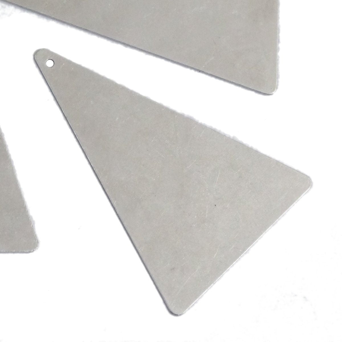 50x33mm Silver plated brass triangle tag 1 hole charms ,findings 4580-350