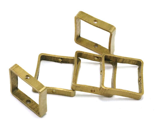 Raw Brass Square Frame 20x20x4mm Square Bead Frames Geometric Findings Jewelry Supplies 2120