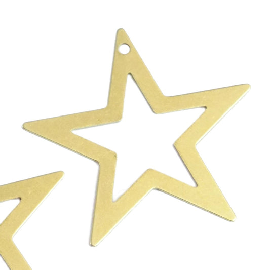 raw brass star charms pendant with 1 hole 29x28mm thickness: 0.5mm 1 2014-75