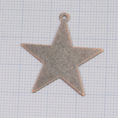 Copper plated brass star charms pendant 1 loop 29x30mm thickness: 0.5mm 2012-120