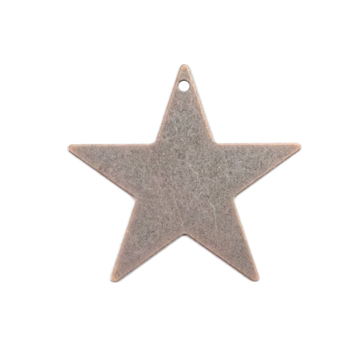 Copper plated brass star charms pendant 29x27.5mm thickness: 0.5mm 1 hole 2011-120