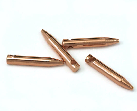 4x25mm 1.16"x1" Rose Gold plated brass long spike finding spacer industrial design (2.5mm 0.1" 10 gauge hole ) pendulum 1137