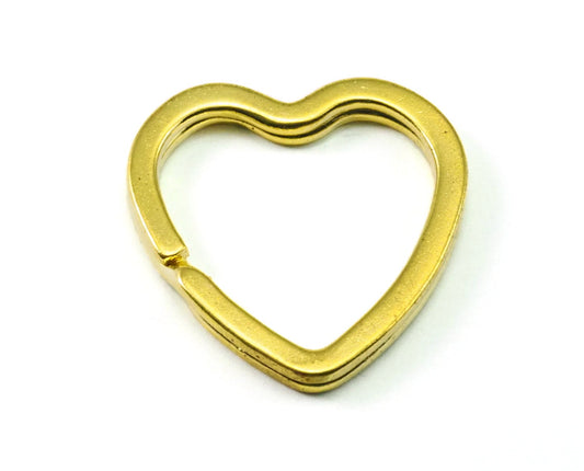 Key Ring split heart shape key rings Gold tone iron 31mm 1999