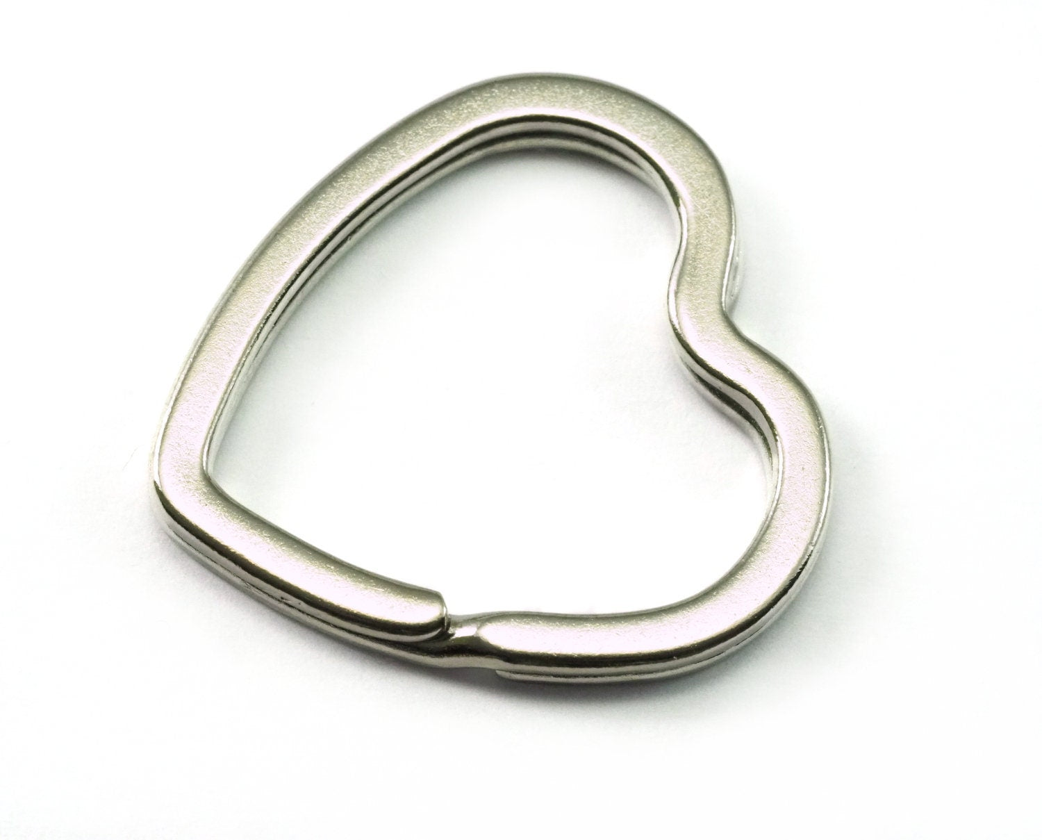 Key Ring split heart shape key rings Silver tone iron 31mm 1999