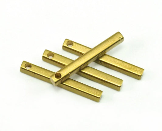 Square bar raw brass 3x25mm Hole inner: 2mm findings pendant sbl 2135