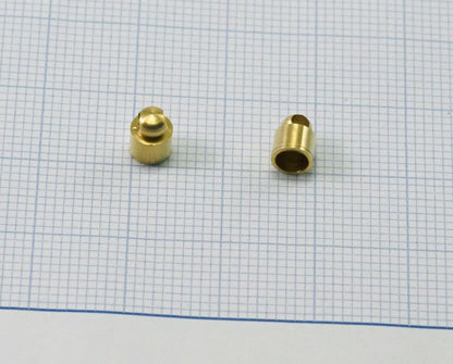 4.5x6mm 3,5mm inner with loop 1.9mm raw brass cord tip ends, ribbon end, ends cap, findings ENC3 2136