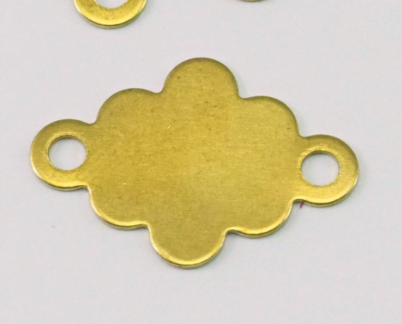 Raw Brass 17x12mm Cloud shape 2 hole connector Charms ,Findings 2157-43