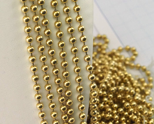 Raw Brass Ball Chain 4.5mm Z016