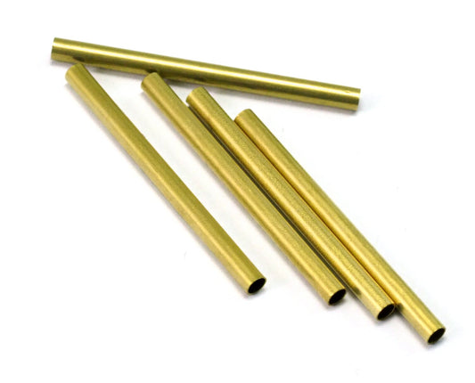 Himmeli Raw Brass round tube 3x40mm ( 2.5mm hole) 2161