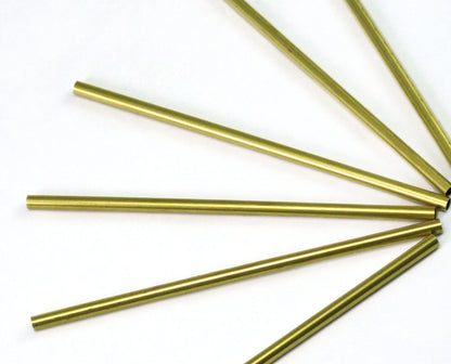 Himmeli Raw Brass round tube 3x80mm ( 2.5mm hole) 2162