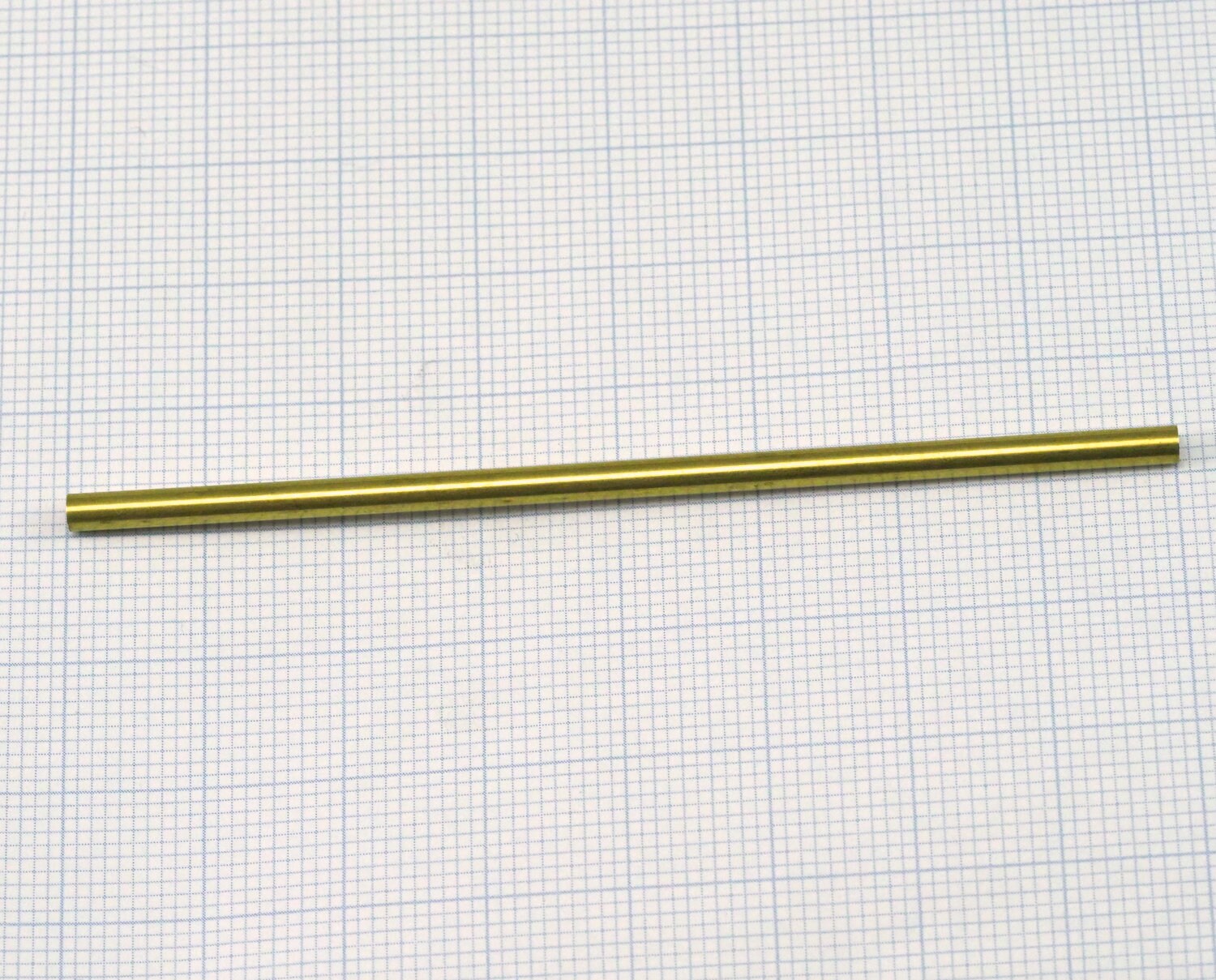 Himmeli Raw Brass round tube 3x80mm ( 2.5mm hole) 2162