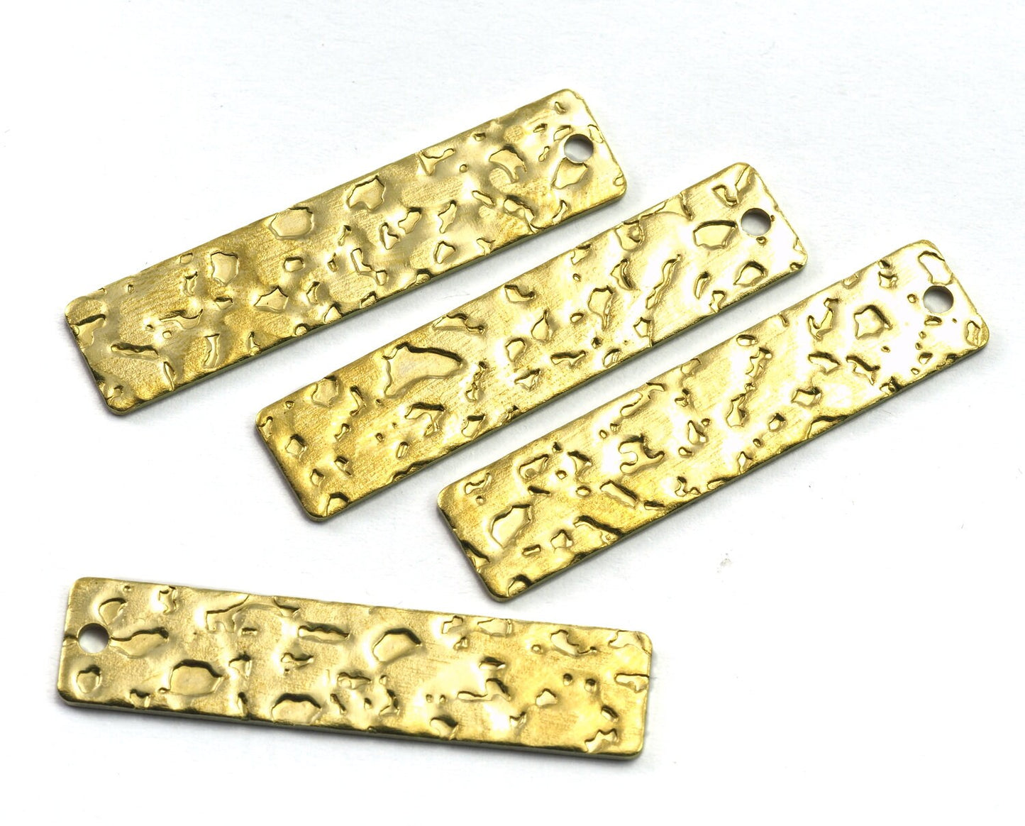 Rectangle tag textured bar dimension 35x8mm thickness 0.9mm raw brass charms findings pendants earring necklace 2074-185