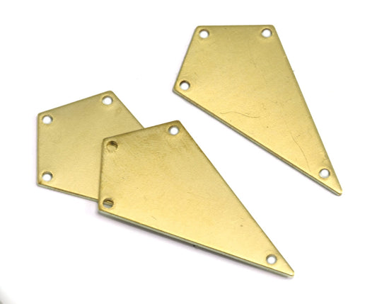 Kite shape quadrilateral raw brass 28x15.5mm 0.8 Thickness stamping blank 4 hole tag pendant necklace earring 2559-155