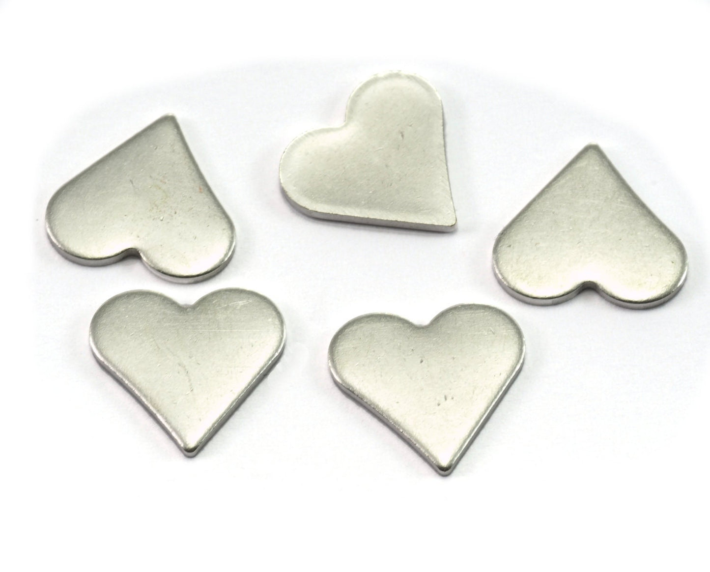 Heart 13mm Silver plated brass stampings 1969-90