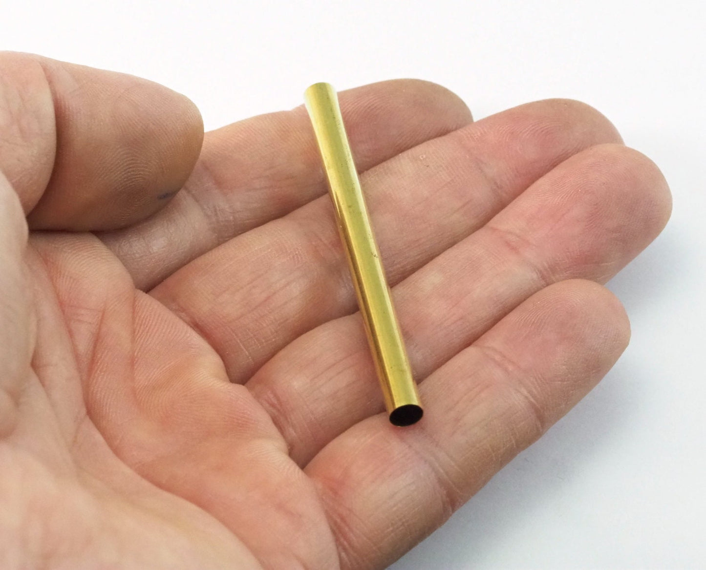 Raw Brass round tube 5x60mm ( 4.5mm hole) 2173