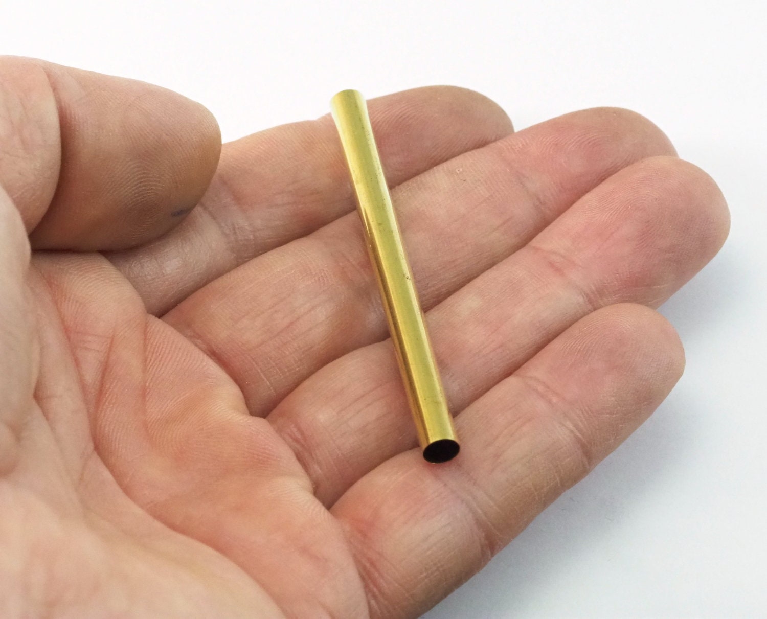 Raw Brass round tube 5x60mm ( 4.5mm hole) 2173