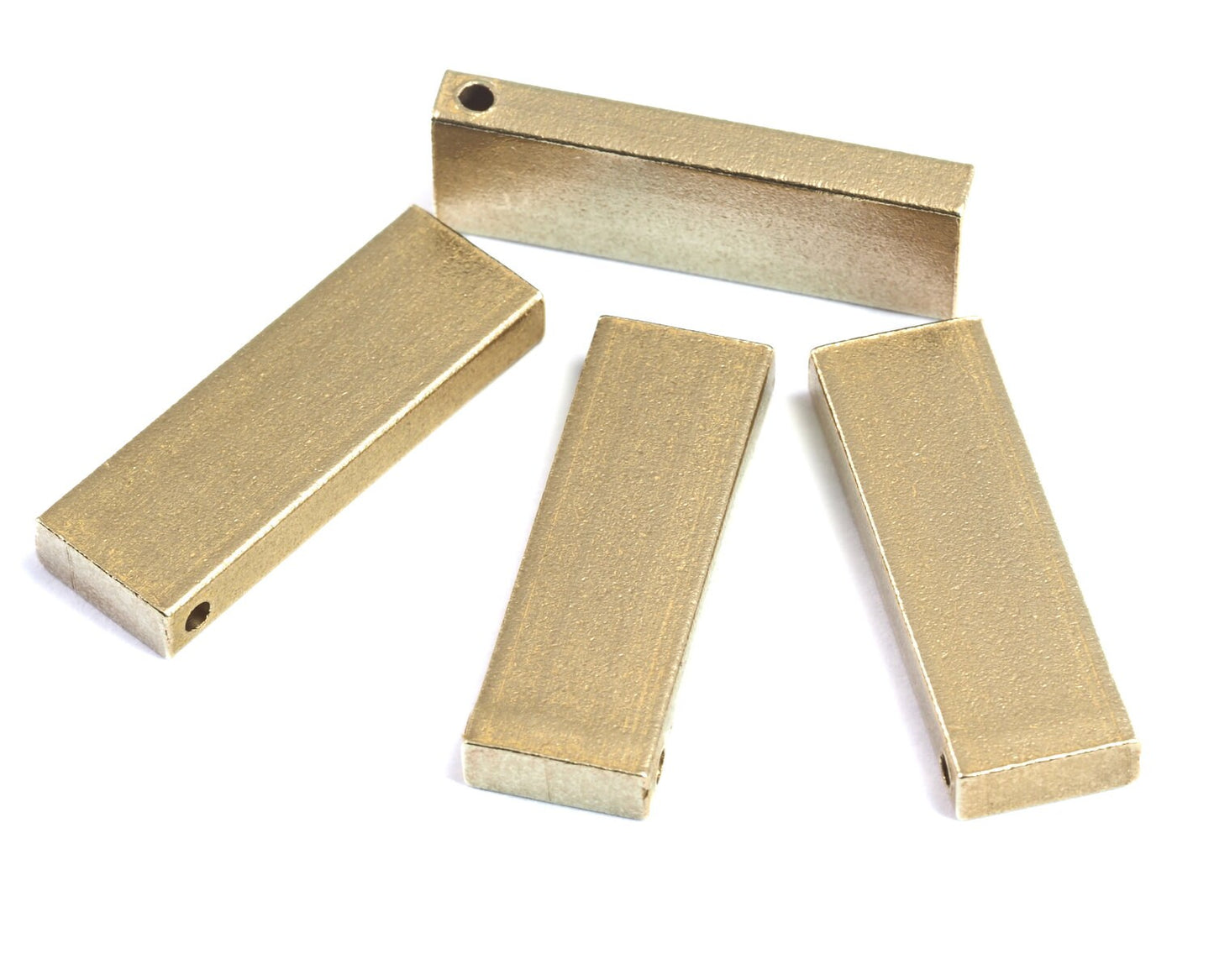 Rectangle bar rod findings stamping Raw Brass, Antique Silver, Black 10x30x4mm 1722