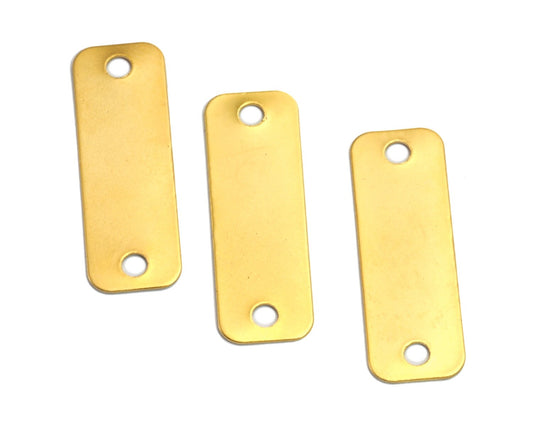 Rectangle shape connector 10x30 mm thin (0.5mm thickness) gold plated brass gold plated brass 474