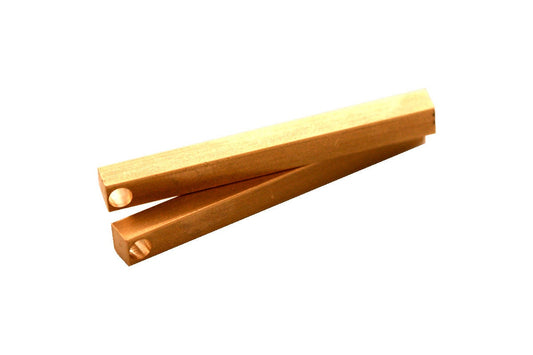 Square stamping bar raw brass 5x50mm 3/16"x2" (3.5mm hole ) sbl550-1092-RB2