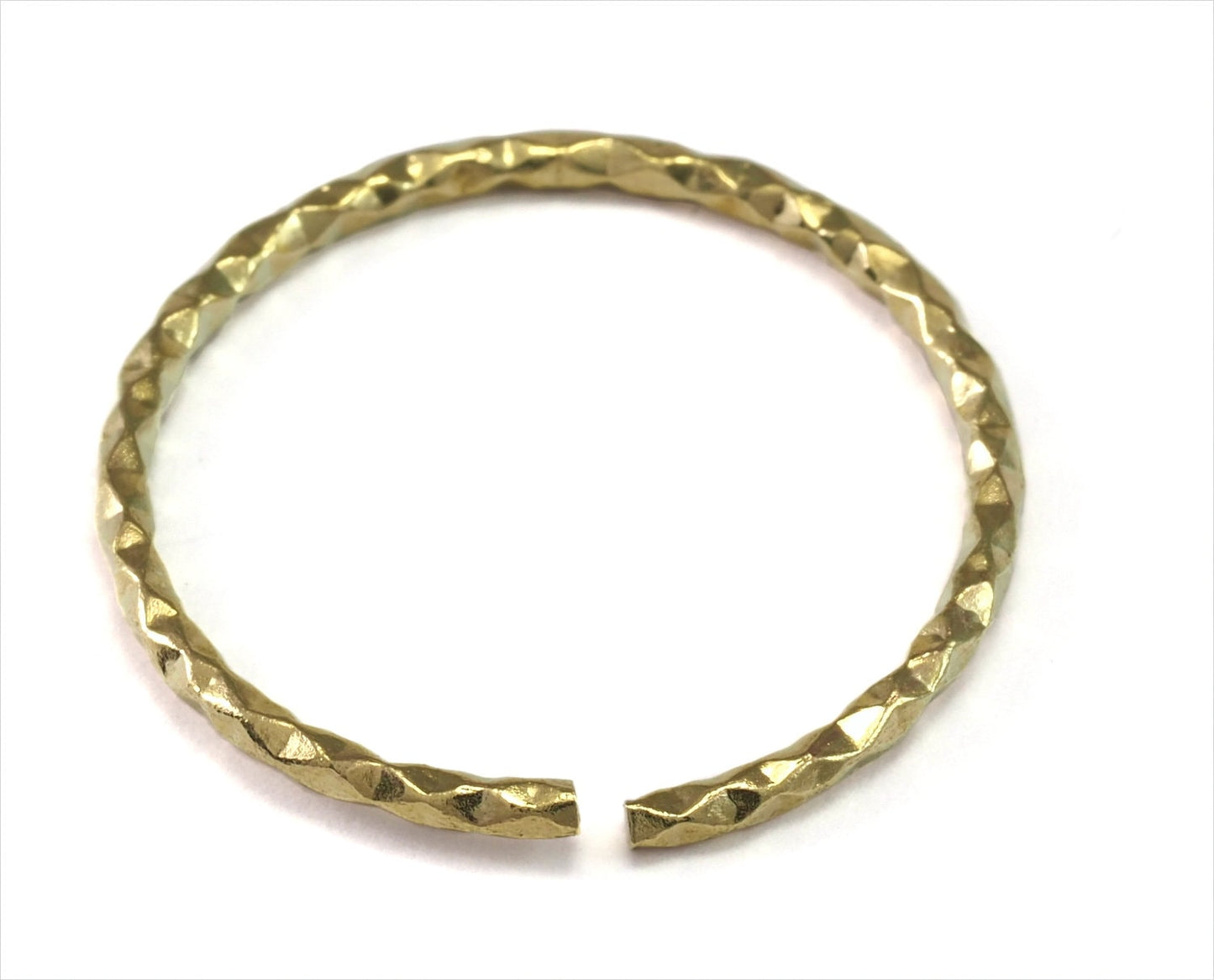 stacking ring, circle ring, Round ring knuckle ring, raw brass adjustable textured 21mm (hole 18mmUS 8 ) 2185 Wire: 1.5mm